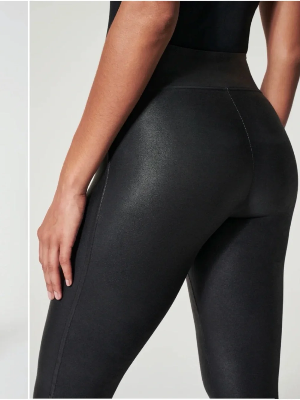 SPANXshape faux leather leggings- size Petite - M